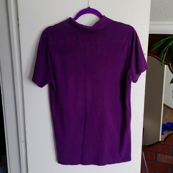 Banana Republic - Purple Polo Shirt with Ribbed Collar and Short Sleeve - Picture 4 of 4